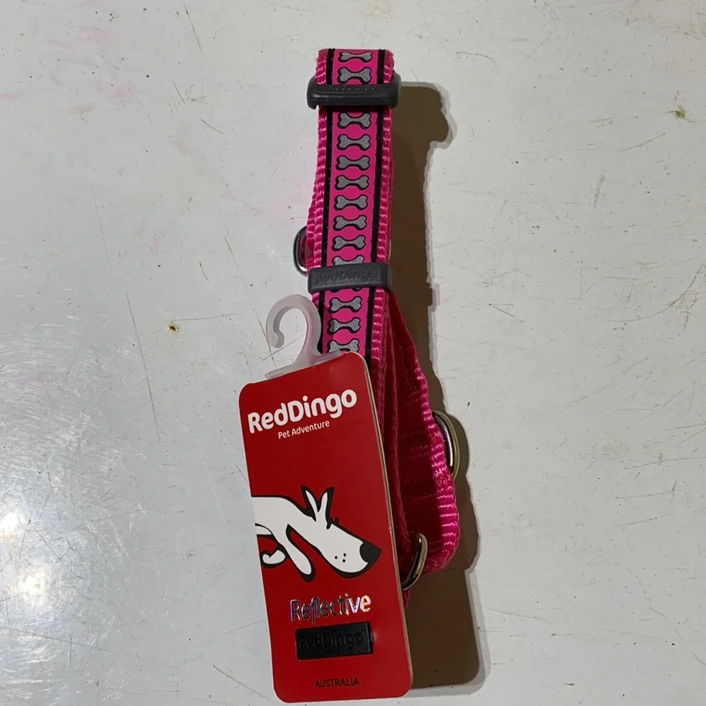 REDDINGO - Reflective ,Pink Dog Collar 🆕